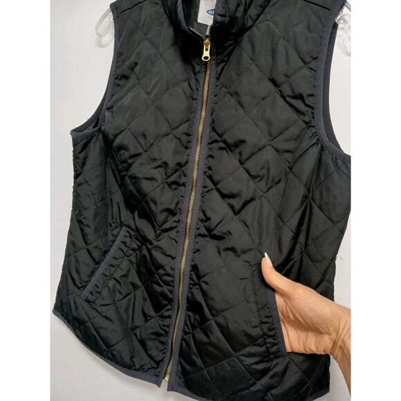 Old Navy Vest Size M Black Quilted Gorpcore Layer Lagenlook Sporty Discontinued - Picture 4 of 15